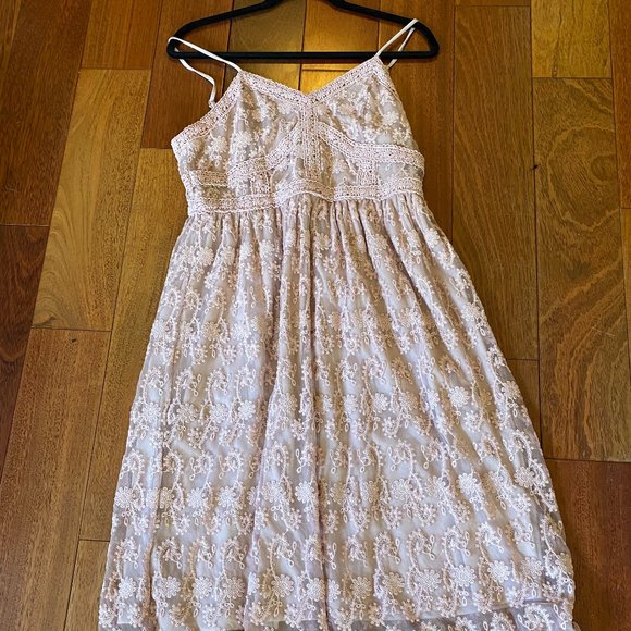 Lovely Blush Pink Embroidered Dress - Picture 2 of 3